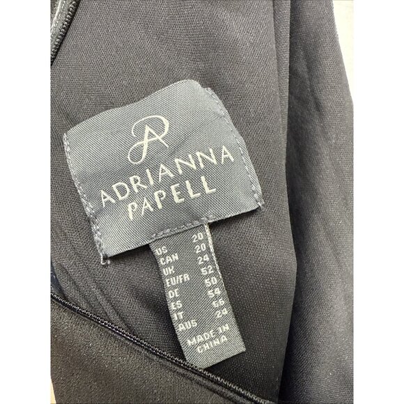 New Adrianna Papell Plus Size 20 Jumpsuit Black One Shoulder Wide Leg Cocktail - Picture 11 of 13